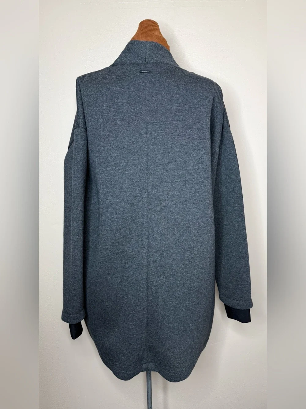 Mondetta Gray Knit Sweatshirt Cardigan Pockets Size Large
